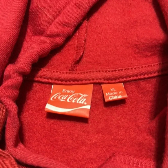 Coca Cola Christmas Cropped Hoodie XL - Picture 5 of 6